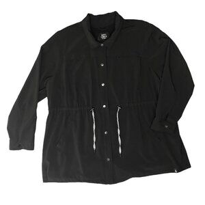 Torrid Happy Camper Utility Jacket Stretch Black Cinch Waist Plus Size 3X 22/24